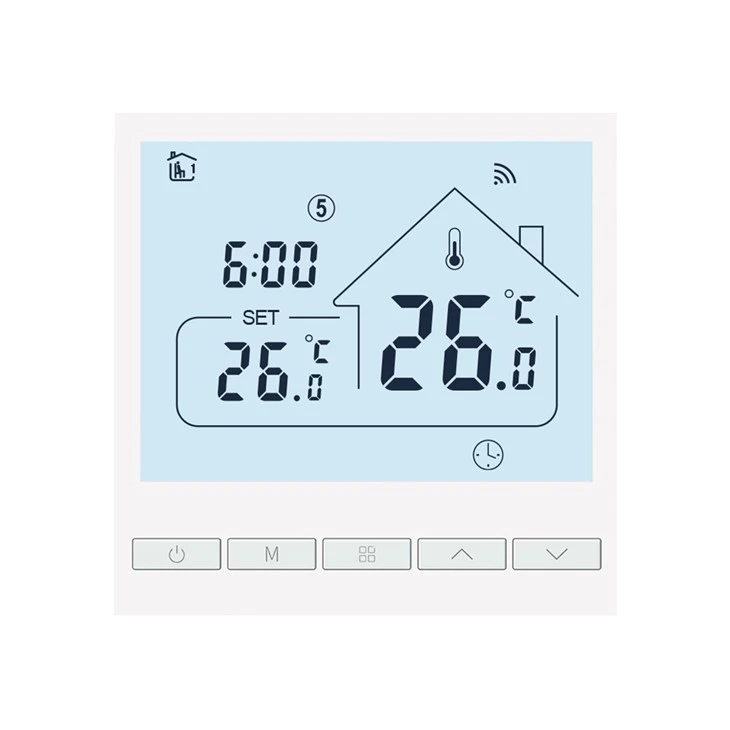 Thermostat Dan y Llawr Sgrîn Fawr Trydan a Dŵr TOL47